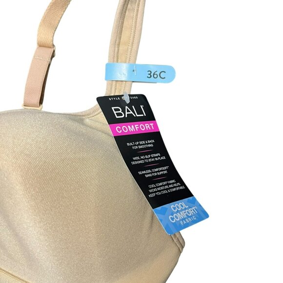 Bali Bra Wirefree Comfort Revolution Seamless No Wire Full Coverage 36C Beige - Picture 3 of 7